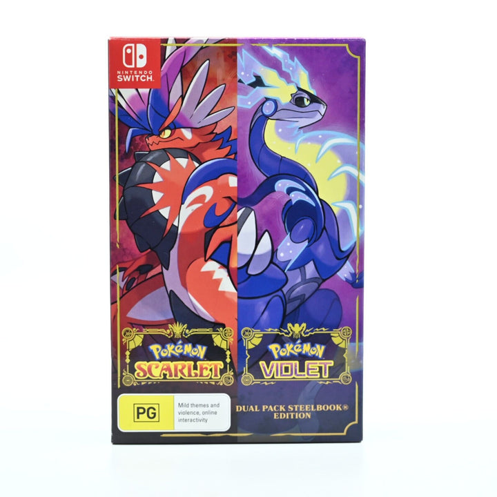 Pokemon Scarlet and Violet Dual Pack Steelbook Edition - Nintendo Switch Game