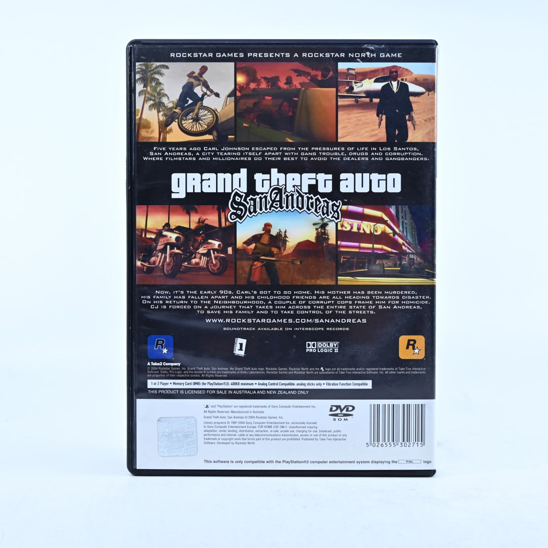 Grand Theft Auto: San Andreas - Sony Playstation 2 / PS2 Game + Manual - PAL
