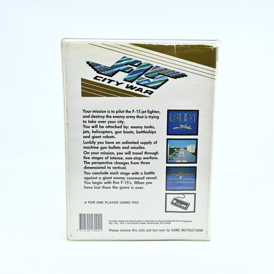 F15 City War - Flat Cartridge - H.E.S / NES Game - PAL