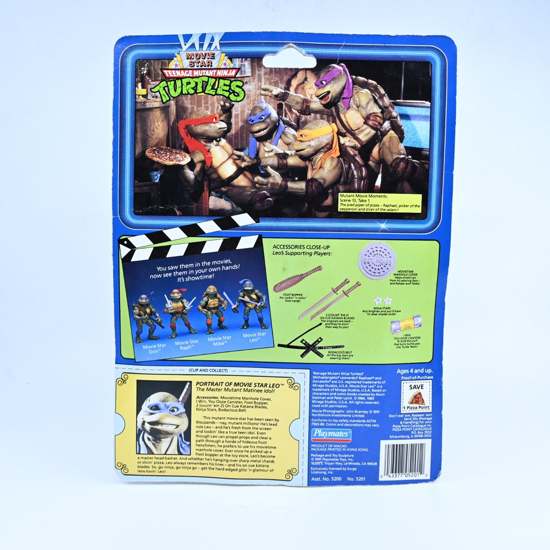 Movie Star Leo Teenage Mutant Ninja Turtles / TMNT Playmates 1980's Figure Toy