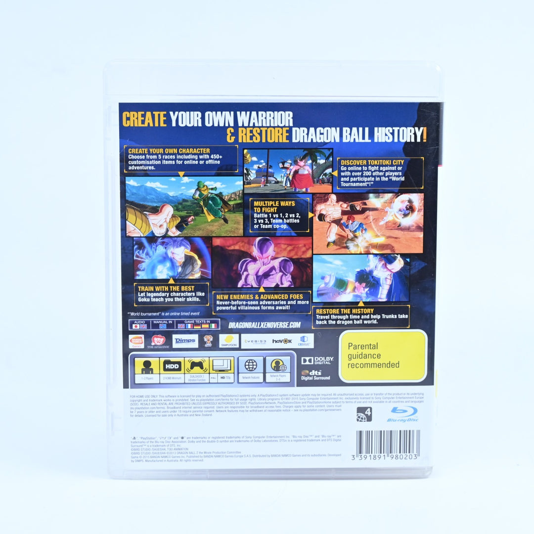Dragonball Xenoverse XV - Sony Playstation 3 / PS3 Game + Manual - MINT DISC!