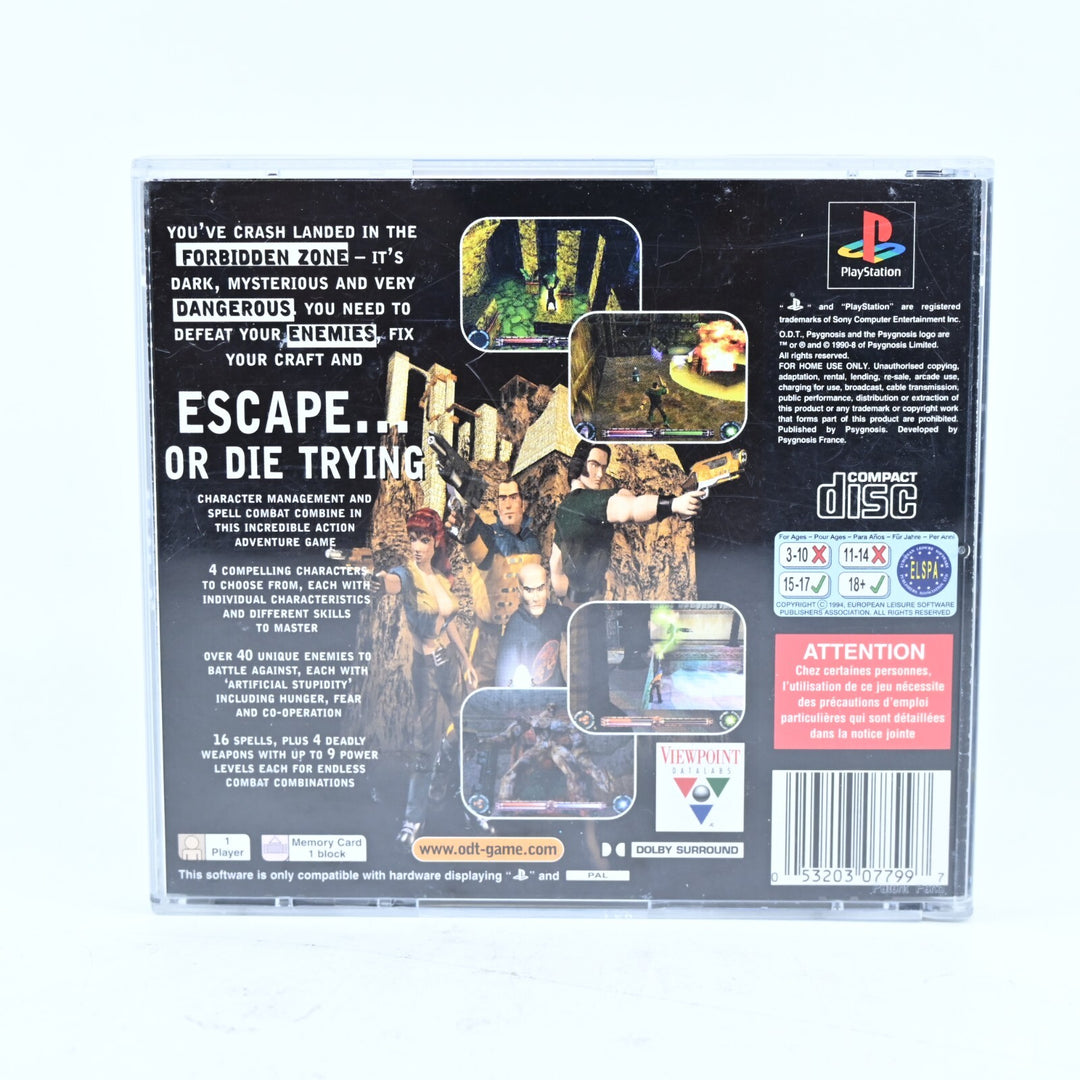 O.D.T. - Sony Playstation 1 / PS1 Game + Manual - PAL - MINT DISC!
