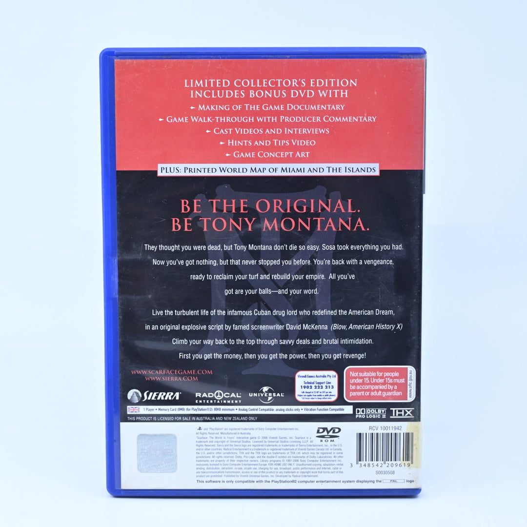 Scarface: The World Is Yours Collectors Edition - PS2 Game + Manual & Map