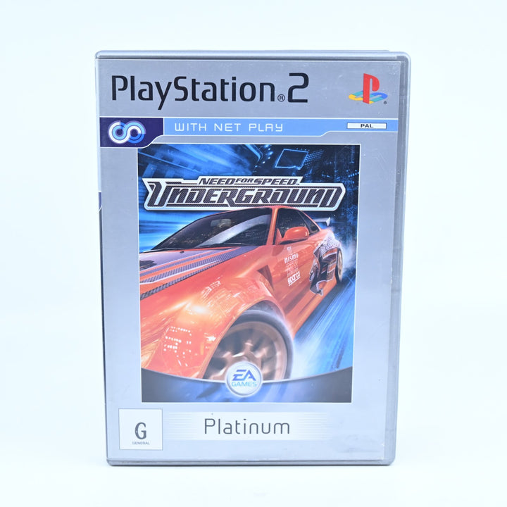 Need for Speed: Underground - Sony Playstation 2 / PS2 Game + Manual - PAL