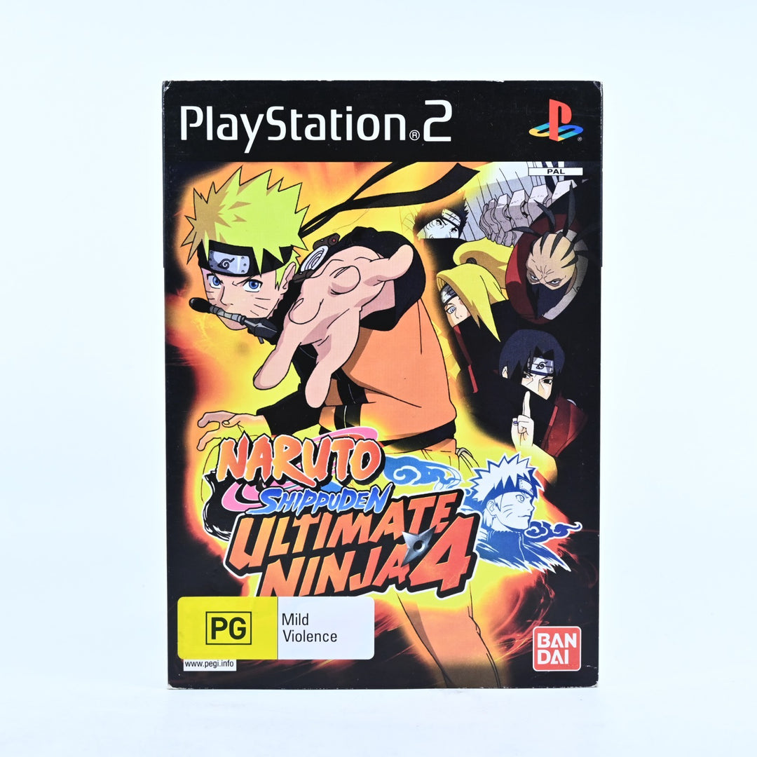 Naruto Ultimate Ninja 4 - Sony Playstation 2 / PS2 Game + Manual - PAL