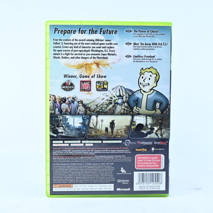 Fallout 3 - Xbox 360 Game + Manual - PAL - MINT DISC!