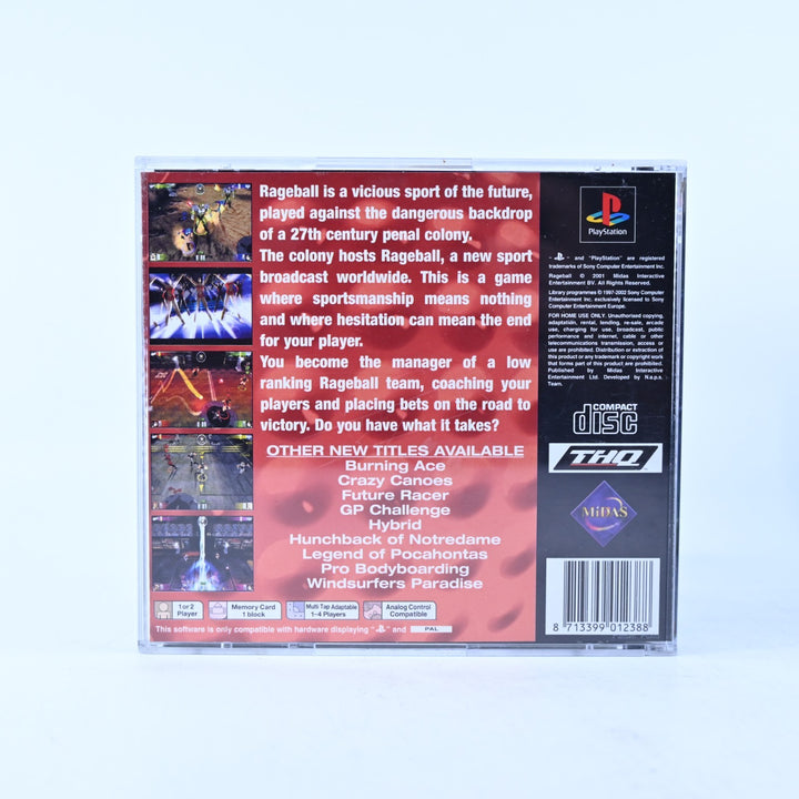 Rageball - Sony Playstation 1 / PS1 Game - No Manual - PAL - MINT DISC!