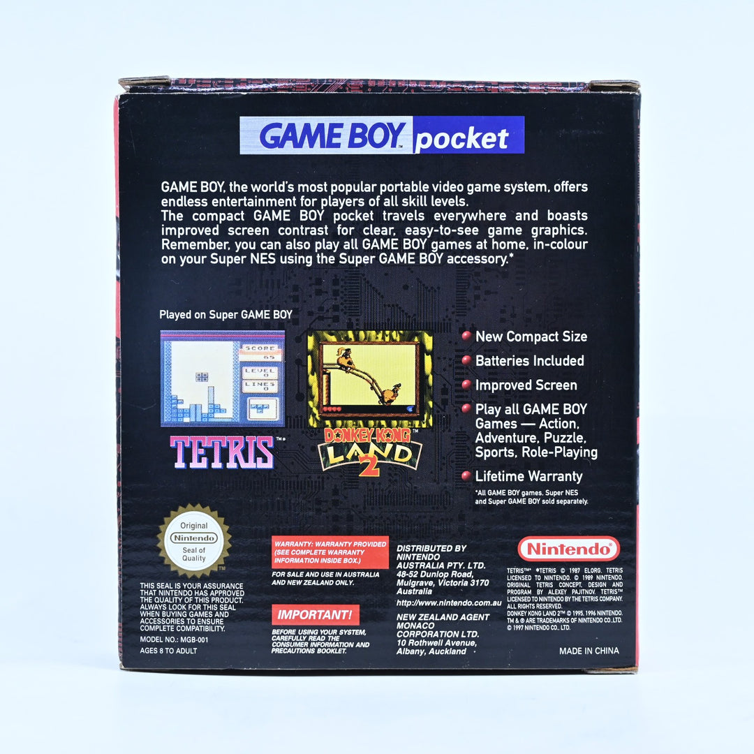 Red Nintendo Gameboy Pocket Boxed Console - AUS PAL - FREE POST!