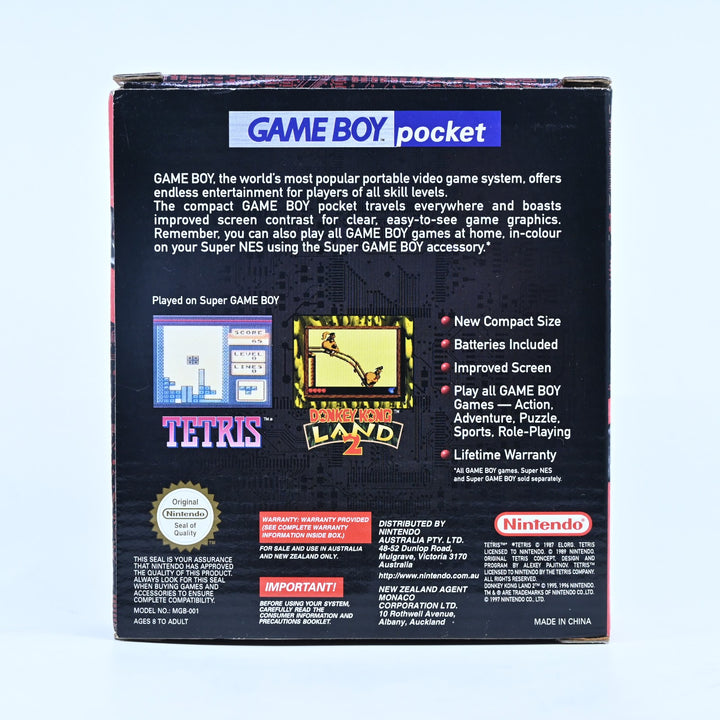 Red Nintendo Gameboy Pocket Boxed Console - AUS PAL - FREE POST!