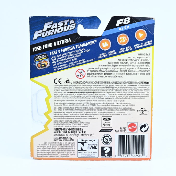 SEALED! Mattel 1956 Ford Victoria - Fast & Furious - F8 - 4/32 - Model Car
