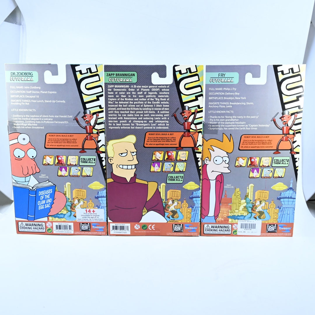 SEALED! Futurama Build-A-Bot - Robot Devil - Complete Toynami Figure Set - 2007