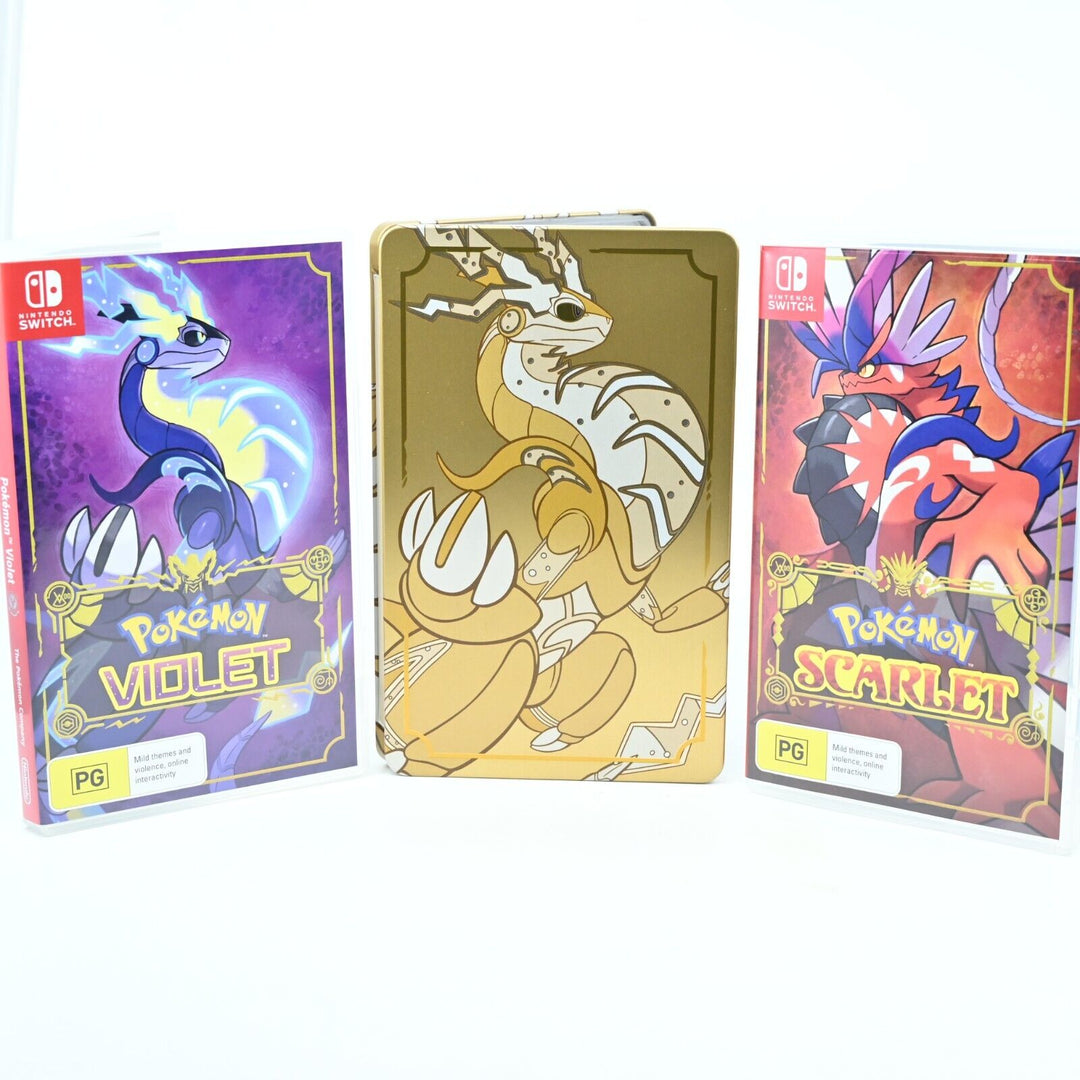 Pokemon Scarlet and Violet Dual Pack Steelbook Edition - Nintendo Switch Game