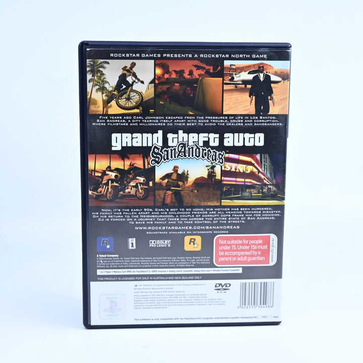 Grand Theft Auto San Andreas - Sony Playstation 2 / PS2 Game + Manual + Map