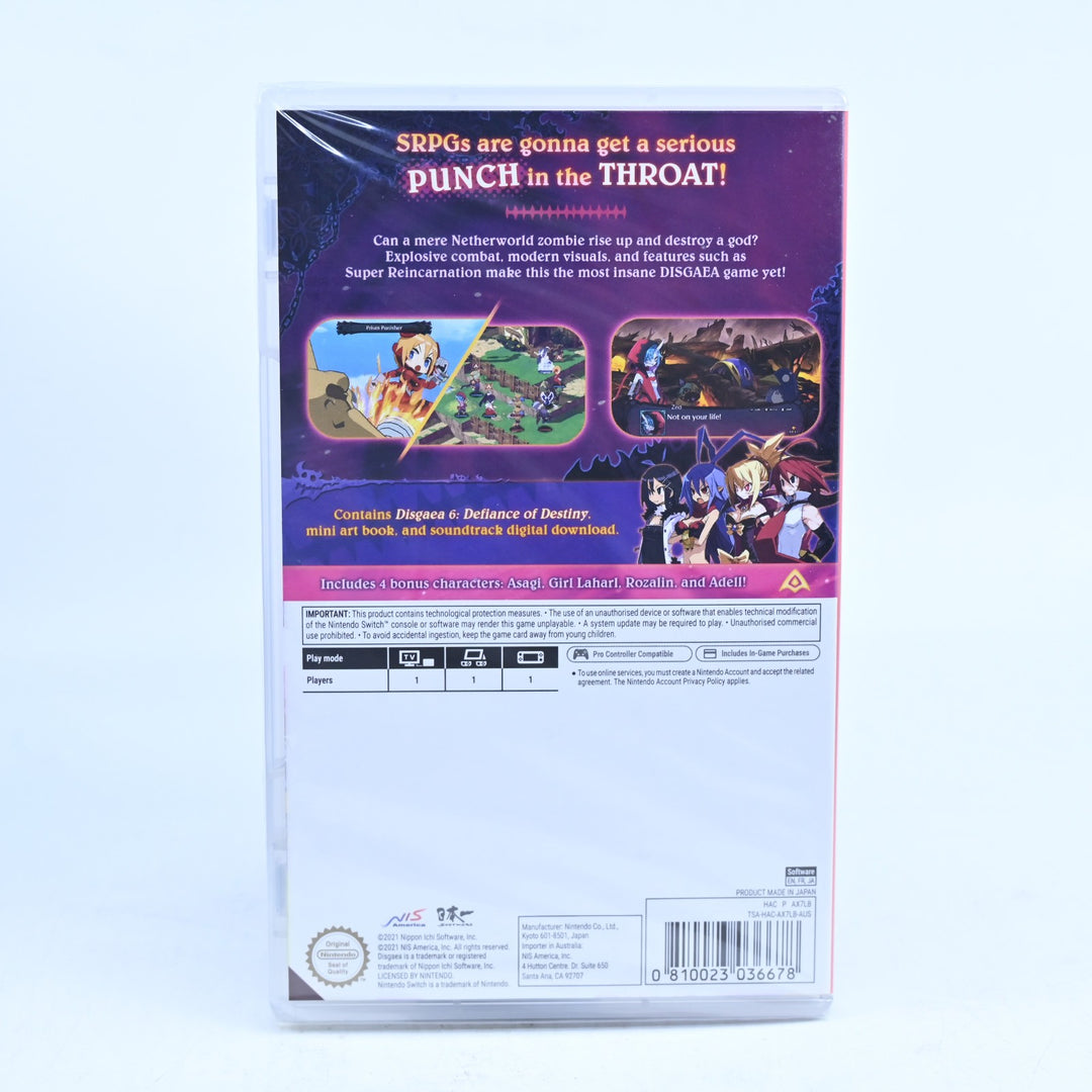 Disgaea 6: Defiance of Destiny - Unrelenting Edition - SEALED! - Switch Game