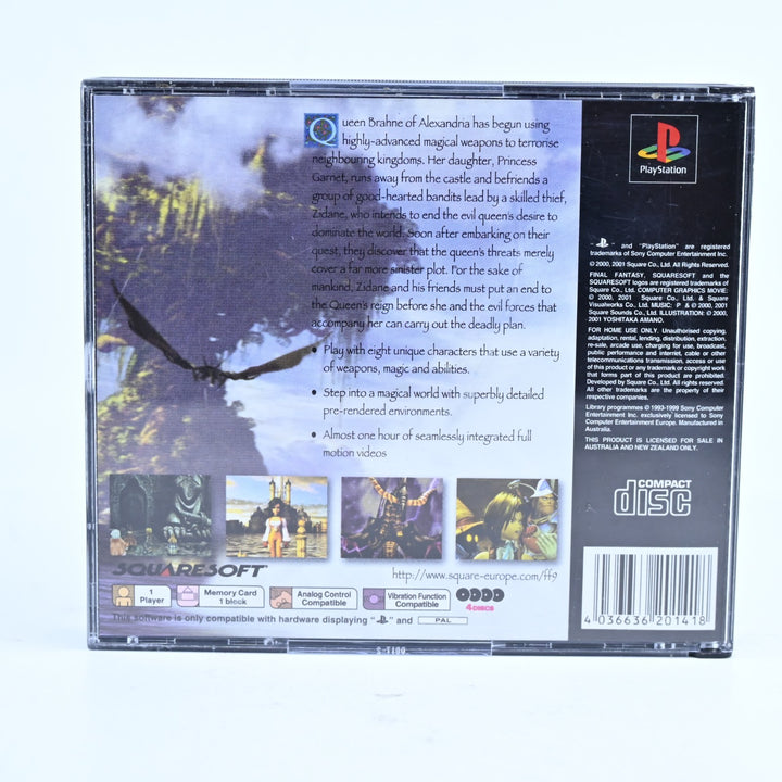 Final Fantasy IX 9 - Sony Playstation 1 / PS1 Game + Manual - PAL - MINT DISC!
