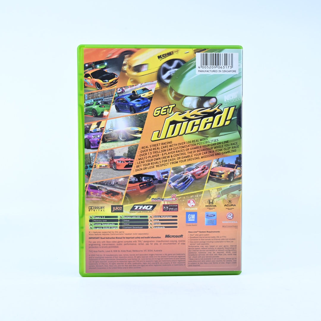 Juiced - Original Xbox Game + Manual - PAL - MINT DISC!