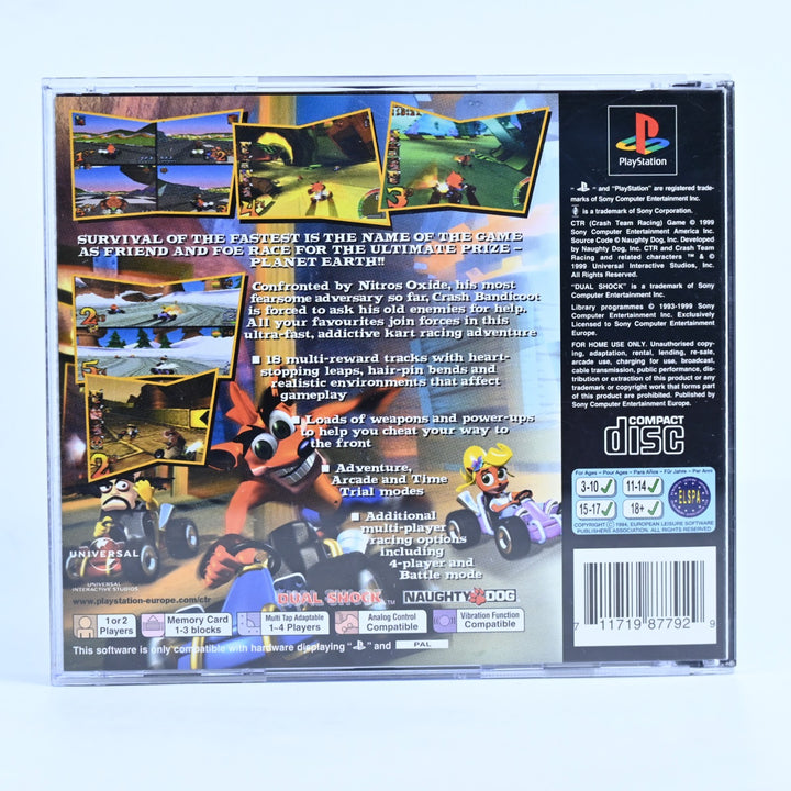 CTR: Crash Team Racing - Sony Playstation 1 / PS1 Game - No Manual PAL MINT DISC