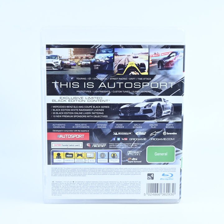 Grid Autosport - Limited Black Edition - Sony Playstation 3 / PS3 Game + Manual