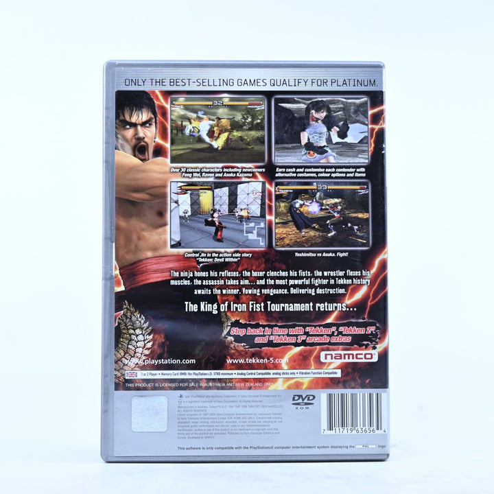 Tekken 5 - Sony Playstation 2 / PS2 Game + Manual - PAL - MINT DISC!