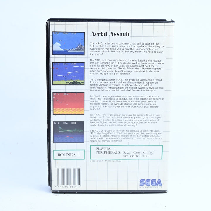 Aerial Assault - Sega Master System Game + Manual - PAL - FREE POST!