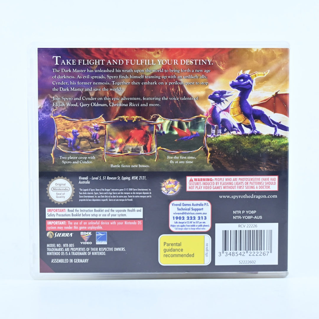 The Legend of Spyro: Dawn of the Dragon - Nintendo DS Game - PAL + Manual