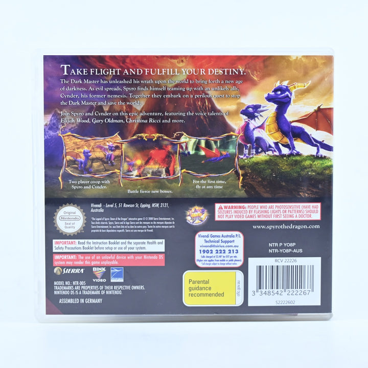 The Legend of Spyro: Dawn of the Dragon - Nintendo DS Game - PAL + Manual