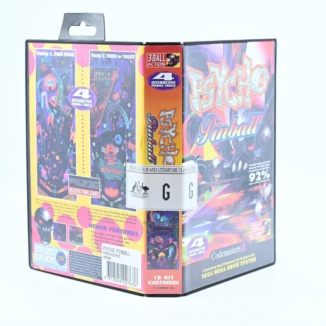Psycho Pinball + Manual - Sega Mega Drive Game - PAL - FREE POST!