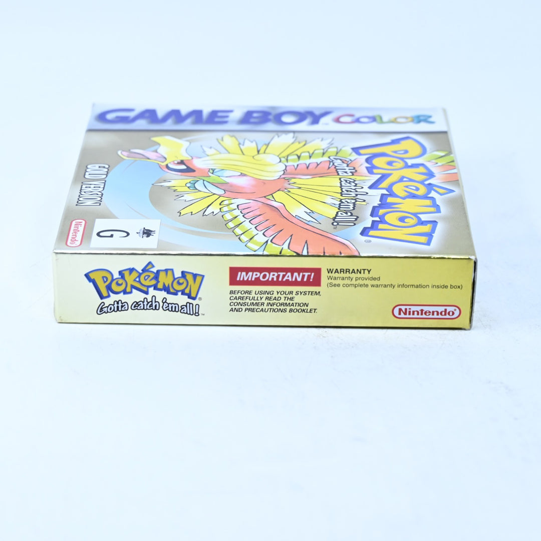 Pokemon Gold Version - Nintendo Gameboy Color Boxed Game - PAL - NEW BATTERY!