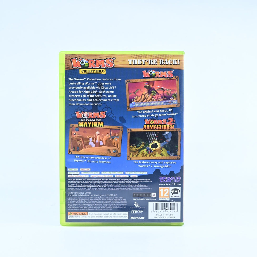 Worms Collection - Xbox 360 Game + Manual - PAL - MINT DISC!