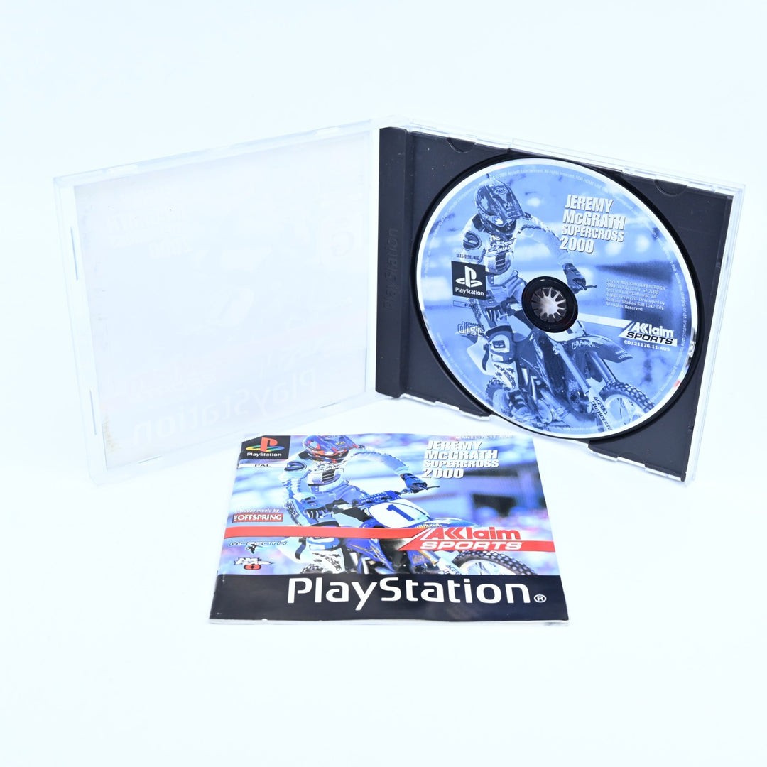 Jeremy McGrath Supercross 2000 - Sony Playstation 1 / PS1 Game + Manual - PAL