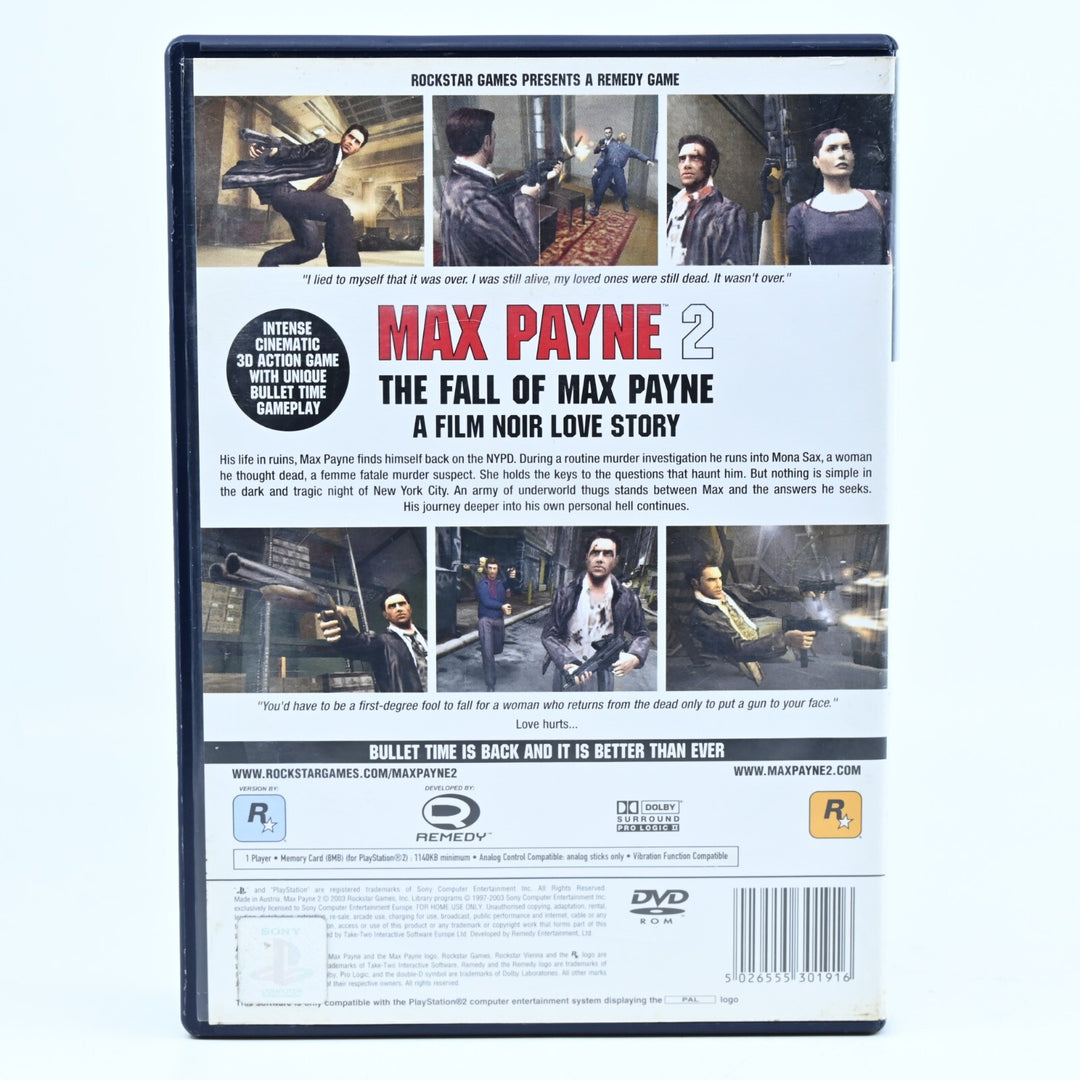 Max Payne 2 - Sony Playstation 2 / PS2 Game - No Manual - PAL - MINT DISC!