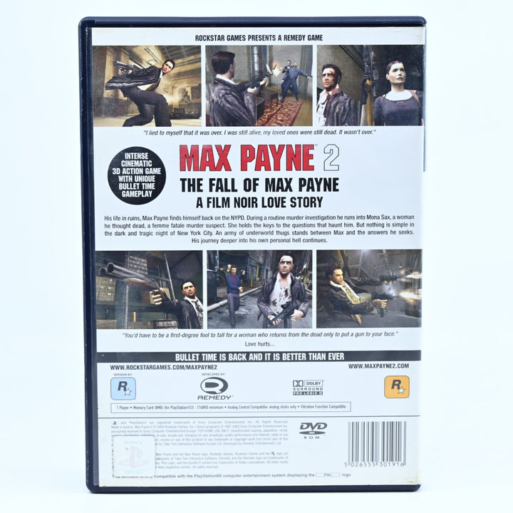 Max Payne 2 - Sony Playstation 2 / PS2 Game - No Manual - PAL - MINT DISC!