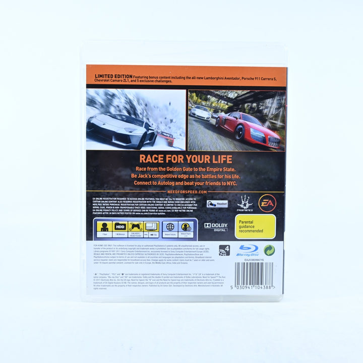 Need for Speed: The Run - Limited Edition - PS3 Game + Manual - MINT DISC!