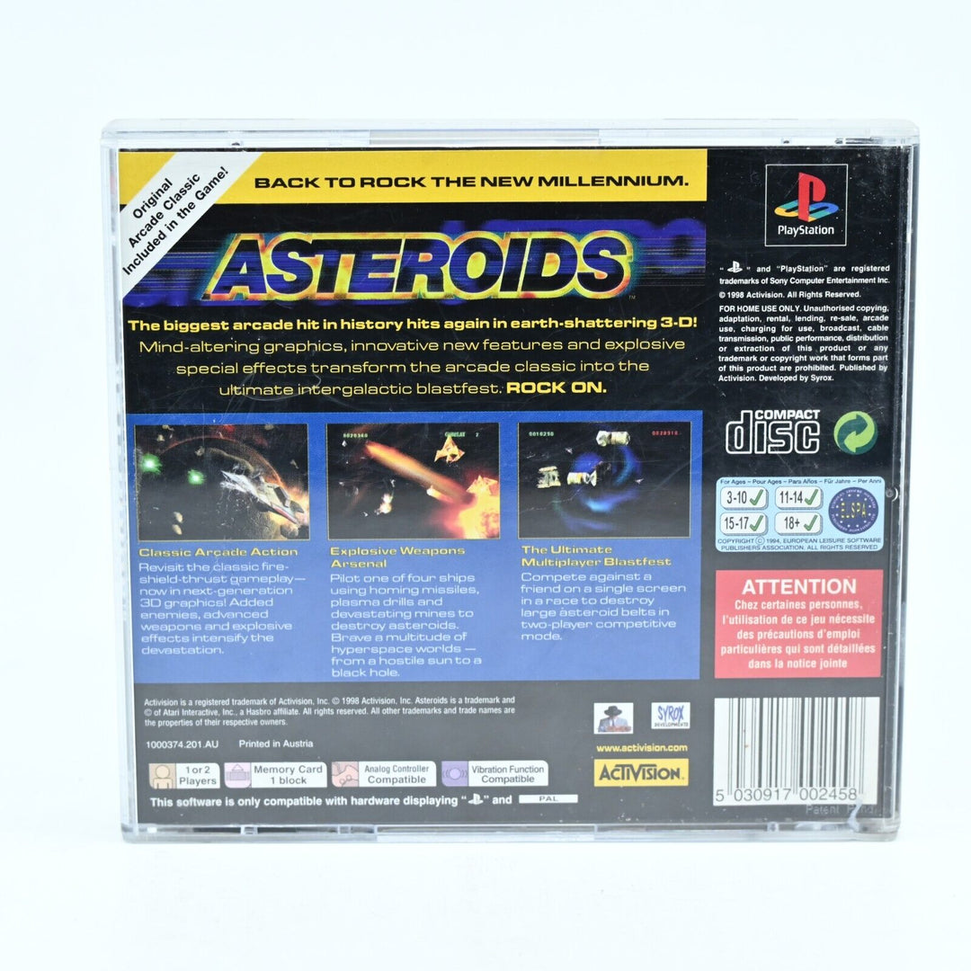 Asteroids - Sony Playstation 1 / PS1 Game - PAL - NEAR MINT DISC!