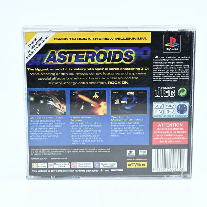 Asteroids - Sony Playstation 1 / PS1 Game - PAL - NEAR MINT DISC!