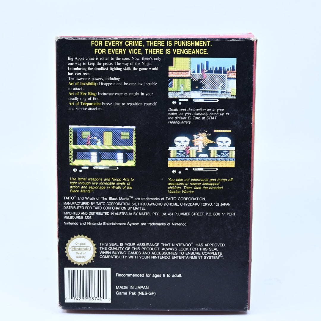 Wrath of the Black Manta - Nintendo Entertainment System / NES Boxed Game