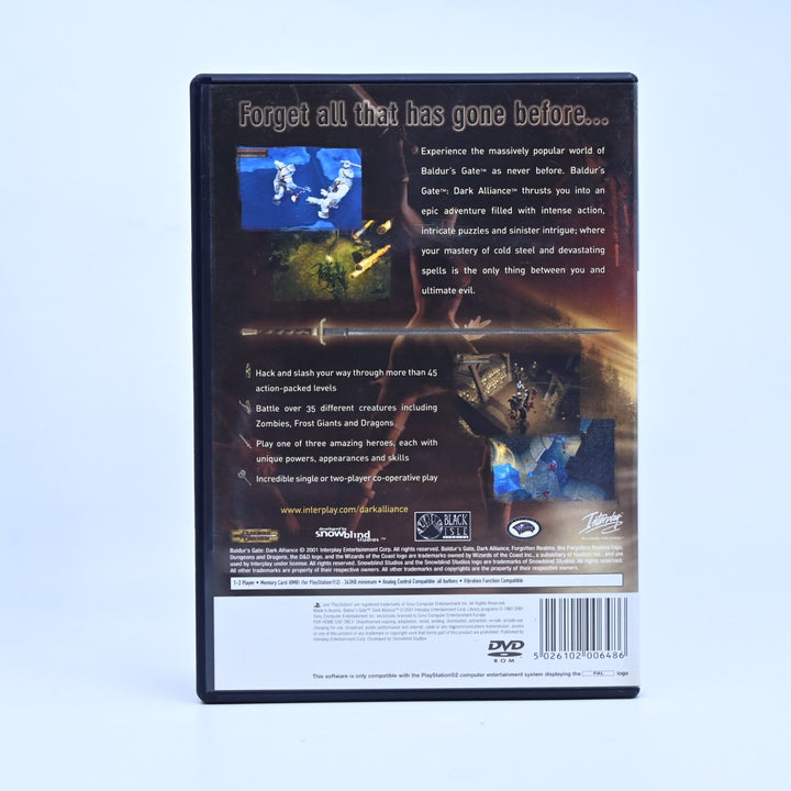 Baldur's Gate: Dark Alliance - Sony Playstation 2 / PS2 Game + Manual - PAL
