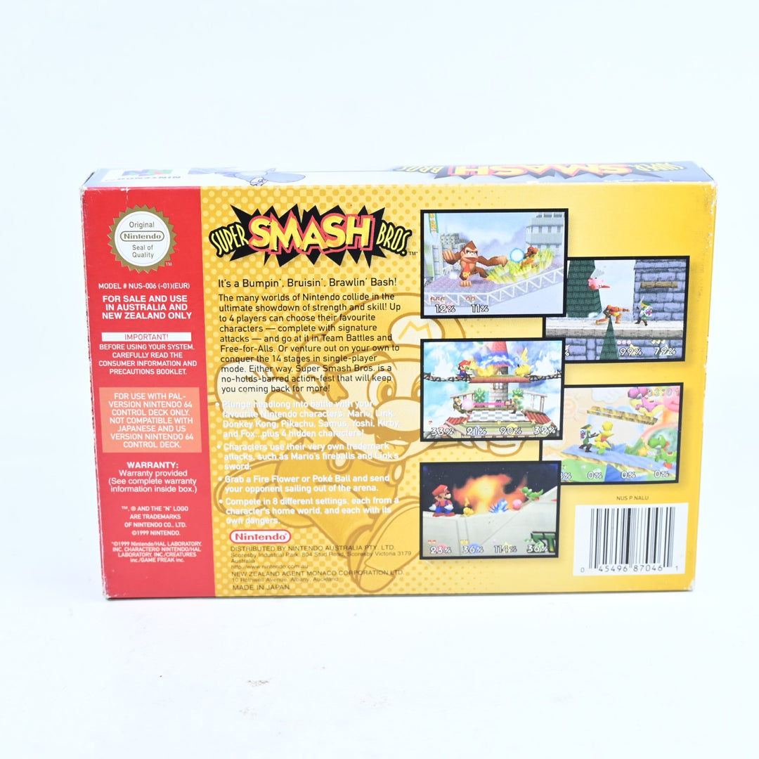 Super Smash Bros. - N64 / Nintendo 64 Boxed Game - PAL - FREE POST!