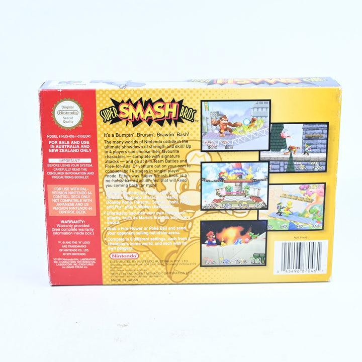 Super Smash Bros. - N64 / Nintendo 64 Boxed Game - PAL - FREE POST!