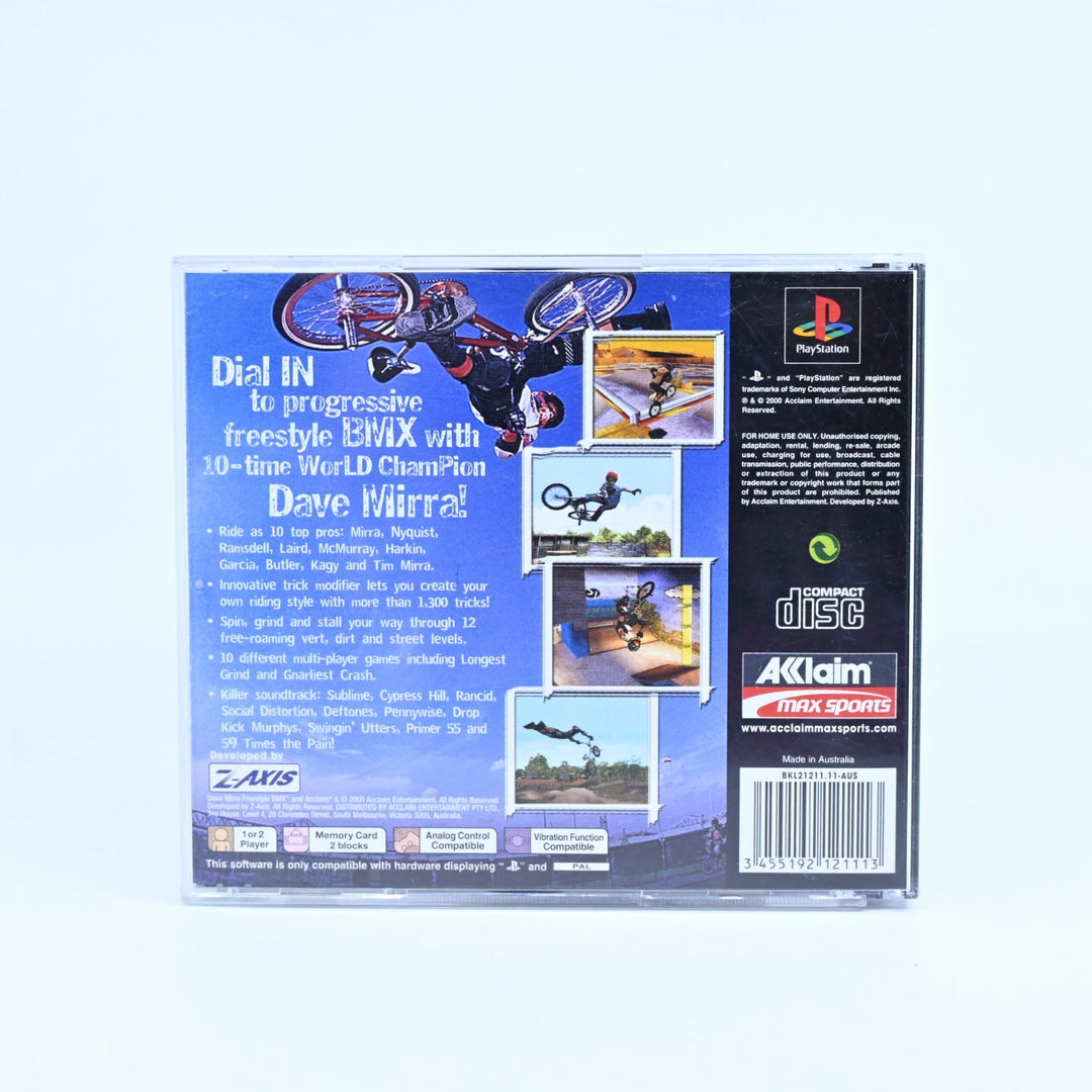Dave Mirra Freestyle BMX - Sony Playstation 1 / PS1 Game - No Manual- MINT DISC!