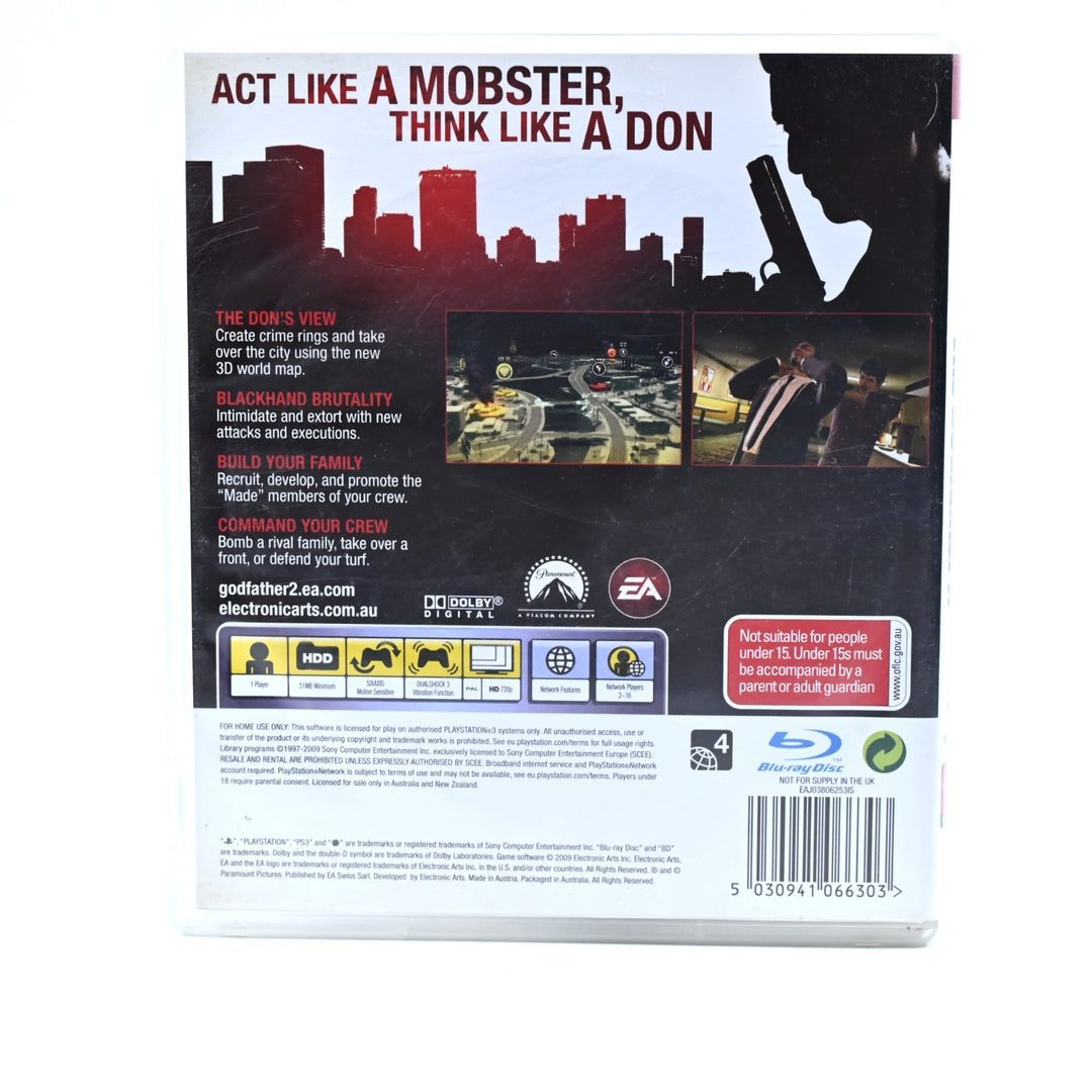 The Godfather II - Sony Playstation 3 / PS3 Game + Manual - FREE POST!