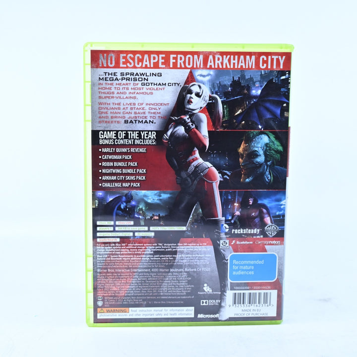 Batman: Arkham City - GOTY Edition - Xbox 360 Game + Manual - PAL - MINT DISC!