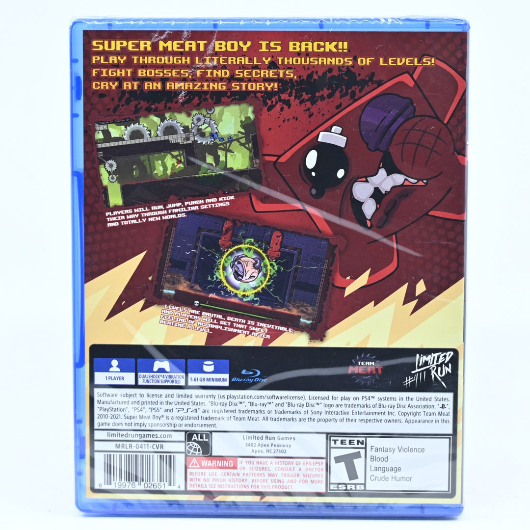 SEALED! Super Meat Boy Forever - LR-P291 - Sony Playstation 4 / PS4 Game