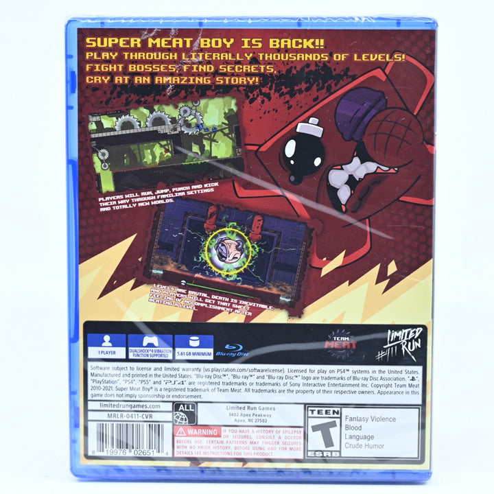 SEALED! Super Meat Boy Forever - LR-P291 - Sony Playstation 4 / PS4 Game