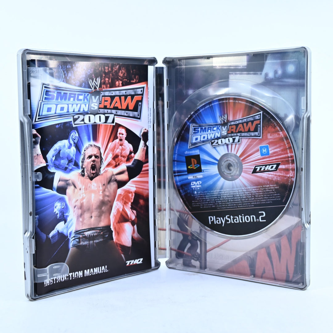 WWE SmackDown vs. RAW 2007 - Sony Playstation 2 / PS2 Game + Manual - PAL