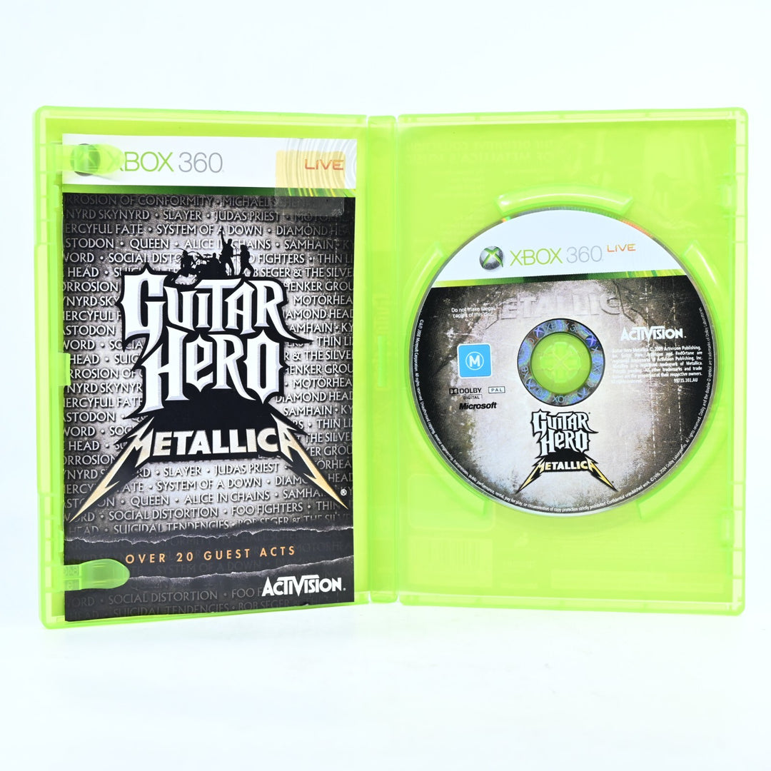 Gutair Hero: Metallica - Xbox 360 Game + Manual - PAL - MINT DISC!