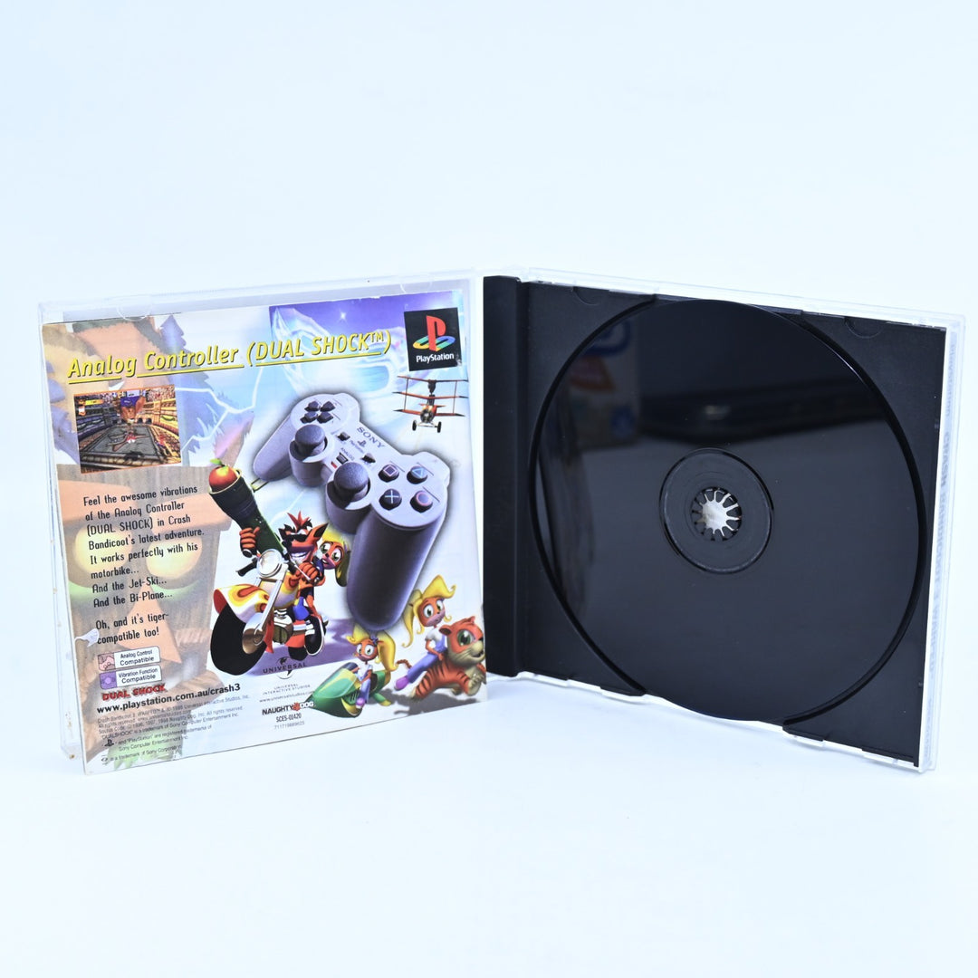 Crash Bandicoot 3: Warped - Sony Playstation 1 / PS1 Game + Manual - MINT DISC!