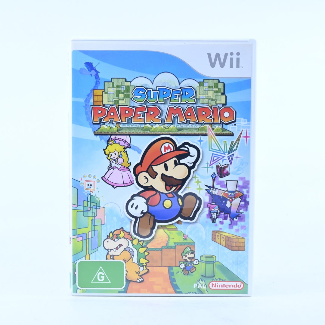 Super Paper Mario - Nintendo Wii Game + Manual - PAL - MINT DISC!