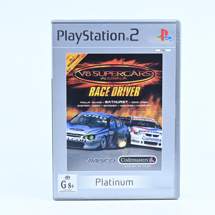 V8 Supercars Race Driver - Sony Playstation 2 / PS2 Game + Manual - PAL
