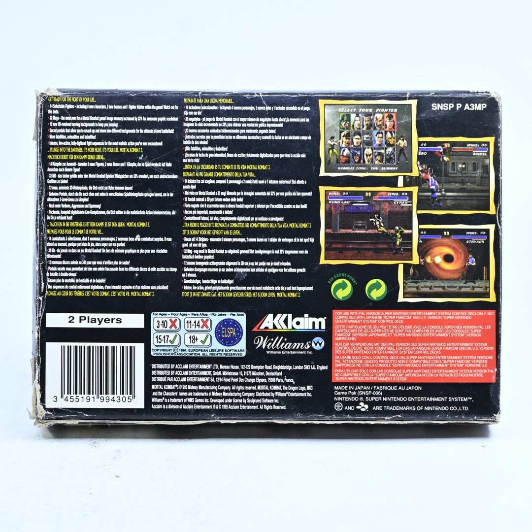 Mortal Kombat 3 - Super Nintendo / SNES Boxed Game - PAL - FREE POST!